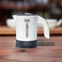 Black+Decker Travel Kettle, 650 W, White Colour, Tr250Ja, 1 Year Warranty