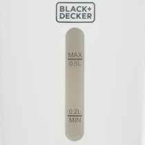Black+Decker Travel Kettle, 650 W, White Colour, Tr250Ja, 1 Year Warranty