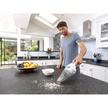Black+Decker 3.6V Cordless Handheld Portable Vacuum Cleaner, Lithium Ion Battery 1.5Ah, 8AW Suction Power, 325ml Bowl Capacity, For Quick And Easy Cleaning, NVC115JL-B5, 1 Year Warranty