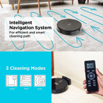 Black+Decker Robotic Vacuum Cleaner And Mop, Alexa Enabled, 2150 Pa Strong Suction Power, Up To 120 Min Runtime, Self Charging, Black, BRVA425B00-B5, 1 Year Warranty