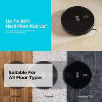 Black+Decker Robotic Vacuum Cleaner And Mop, Alexa Enabled, 2150 Pa Strong Suction Power, Up To 120 Min Runtime, Self Charging, Black, BRVA425B00-B5, 1 Year Warranty