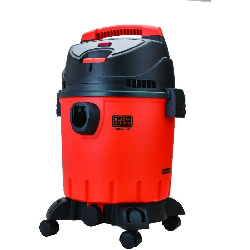 Black+Decker 1400W, 20 Liter, Wet And Dry Tank Drum Vacuum Cleaner, Orange/Black, WDBD20-B5, 1 Year Warranty