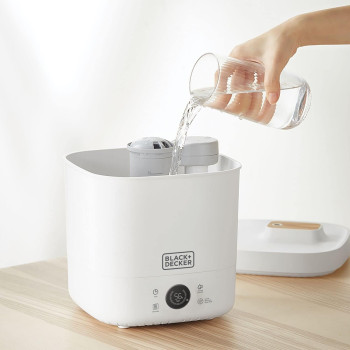 Black+Decker Digital Humidifier, 4 Liters, 40m2, White, HM4250 B5, 1 Year Warranty