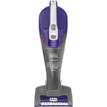 Black+Decker 12V, 1.5Ah Li Ion, 400ml, Cordless Dustbuster Handheld Pet Care Vacuum, Motorized Pet Head, Jack Plug Charger And Wall Mount For Home And Car, Purple/Grey, DVB315JP-GB, 1 Year Warranty