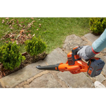 Black+Decker Leaf Blower, Powerconnect System, Blowing Speed 280 Km/h, Ergonomic Handle, GWC1820PCB-XJ, 1 Year Warranty