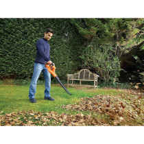 Black+Decker Leaf Blower, Powerconnect System, Blowing Speed 280 Km/h, Ergonomic Handle, GWC1820PCB-XJ, 1 Year Warranty