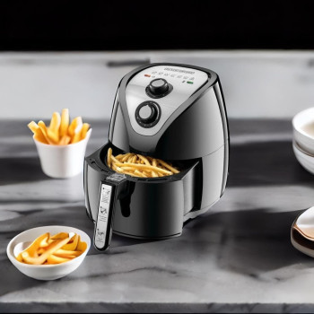 Black+Decker Manual Air Fryer Aerofry, 2.5 L, Black/Silver, Af200-B5, 1 Year Warranty