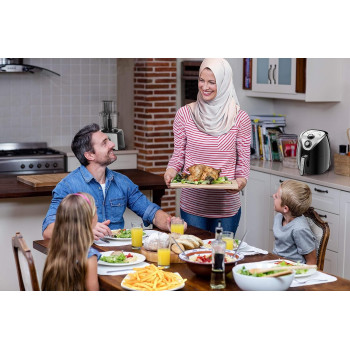 Black+Decker Manual Air Fryer Aerofry, 2.5 L, Black/Silver, Af200-B5, 1 Year Warranty