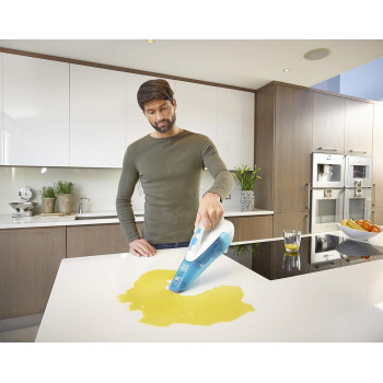 Black+Decker 10.8V, 1.5Ah Li-Ion Wet And Dry Cordless Dustbuster Hand Vacuum, For Spills Dust Dirt And Small Debris, White/Blue, WDA315J-B5, 1 Year Warranty