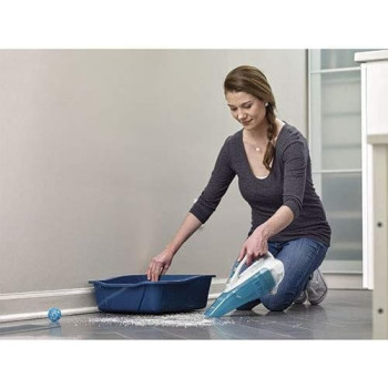 Black+Decker 10.8V, 1.5Ah Li-Ion Wet And Dry Cordless Dustbuster Hand Vacuum, For Spills Dust Dirt And Small Debris, White/Blue, WDA315J-B5, 1 Year Warranty