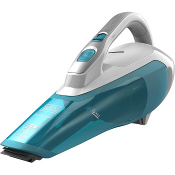 Black+Decker 10.8V, 1.5Ah Li-Ion Wet And Dry Cordless Dustbuster Hand Vacuum, For Spills Dust Dirt And Small Debris, White/Blue, WDA315J-B5, 1 Year Warranty