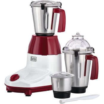 Black+Decker 3 In 1 Multifunctional 750W Mixer Grinder, 3 Jars Set, Blender, Wet And Dry Grinder And Chutney Jar, MG750-B5, 1 Year Warranty