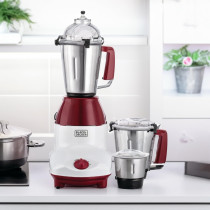 Black+Decker 3 In 1 Multifunctional 750W Mixer Grinder, 3 Jars Set, Blender, Wet And Dry Grinder And Chutney Jar, MG750-B5, 1 Year Warranty
