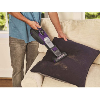 Black+Decker 10.8V, 27Wh Cordless Handheld Pet Vacuum Cleaner, 2.5Ah Li Ion Battery, 35AW Suction Power, 500ml Bowl Capacity, Powered Brush, Smart Tech Sensors, DVJ325BFSP-GB, 1 Year Warranty