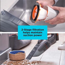 Black+Decker Cordless 18V Handheld Dustbuster Vacuum, 45 Air Watts, 2 Stage Filteration Technology, Extra Large Dust Bowl, Powerful Suction, BCHV001B Battery/Charger Not Included, 1 Year Warranty