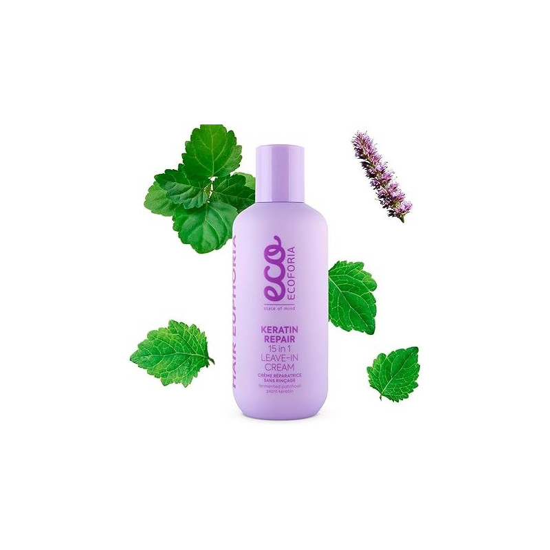 Ecoforia Hair Euphoria Keratin Repair 15 In 1 Leave-In Cream, 200 Ml