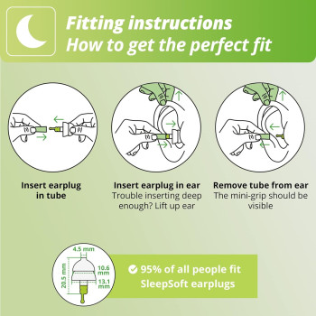 Alpine Sleepsoft Sleeping Earplugs, Ultra Soft Filter For Side Sleeper, Reusable, Hygienic, Hypoallergenic Hearing Protection For Adults With Long Lasting Comfort - 1 Pair