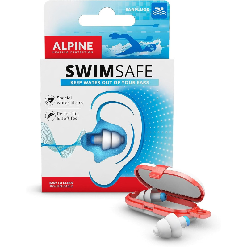 Alpine Swimsafe Swimming Earplugs - 1 Pair