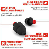 Alpine Worksafe Working Earplugs, Hearing Protection Ear Plugs For Work And Diy, 1 Pair