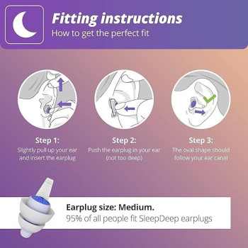 Alpine Sleepdeep Sleeping Earplugs Comfort And Max Attenuation With Soft Filters, 1 Pair