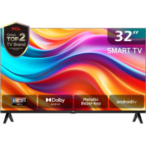 TCL 32 Inch Full Frameless HD LED Smart TV, Android TV, Google Assistant, Dolby Audio Sound, Netflix, Youtube, Micro Dimming and Google Play Store, 32S5400AF