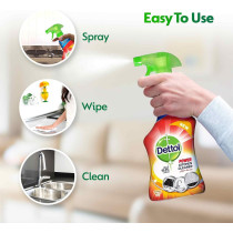 Dettol Healthy Bathroom And Kitchen Power Cleaner Trigger Spray, Pack Of 2 Pieces, 500Ml Each