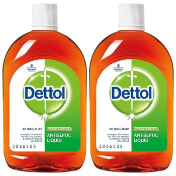 Dettol Antiseptic Antibacterial Disinfectant Liquid And Anti-Bacterial Surface Disinfectant, Trigger Spray Bottle, Pack Of 2, 500 Ml