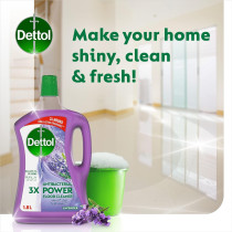 Dettol Lavender Antibacterial Power Floor Cleaner With 3 Times Powerful Cleaning, Kills 99.9 Percentage Of Germs, Pack Of 2, 1.8Liters Each