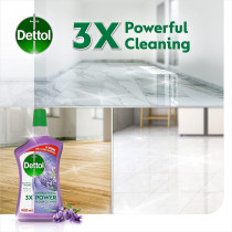 Dettol Antibacterial Power Floor Cleaner, Kills 99.9 Percentage Of Germs, Lavender Fragrance, Can Be Paired With Vacuum Cleaner For Cleaner And Shinier Floors, 900 Ml