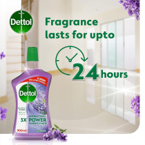 Dettol Antibacterial Power Floor Cleaner, Kills 99.9 Percentage Of Germs, Lavender Fragrance, Can Be Paired With Vacuum Cleaner For Cleaner And Shinier Floors, 900 Ml