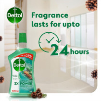 Dettol Pine Antibacterial Power Floor Cleaner With 3 Times Powerful Cleaning, Kills 99.9 Percentage Of Germs, 900Ml