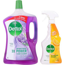Dettol Lavender Antibacterial Power Floor Cleaner With 3 Times Powerful Cleaning 3L Plus Lemon Healthy Home All Purpose Cleaner Trigger 500Ml