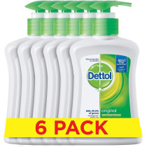 Dettol Hand Wash Kills 99.9 Percentage Of Germs, Ph Balanced, Pack Of 6, 200Ml Each