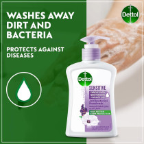 Dettol Sensitive Anti-Bacterial Liquid Hand Wash, Lavender And White Musk, Pack Of 6, 200Ml Each