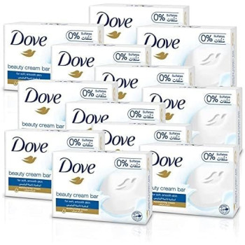 Dove Moisturising Soap Bar Nourishing Formula For All Skin Types, Original, ¼ Moisturising Cream, Pack Of 12, 135 Gm Each