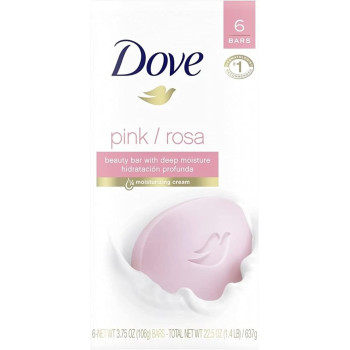 Dove Beauty Cream Bar Soaps, Pink/Rosa, Pack Of 6, 135G Each