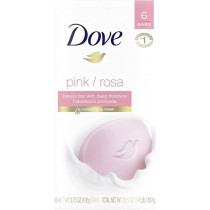 Dove Beauty Cream Bar Soaps, Pink/Rosa, Pack Of 6, 135G Each