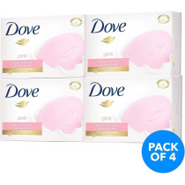 Dove Moisturising Beauty Cream Bar Soap Pink, Pack Of 4, 135G Each