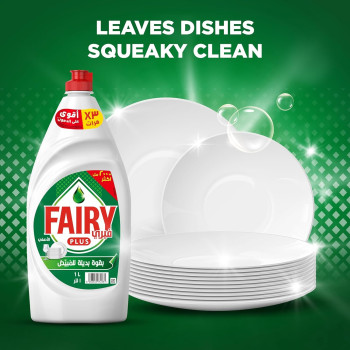 Fairy Plus Original Dishwashing Liquid Soap With Alternative Power To Bleach, Pack Of 2, 600 Ml Each