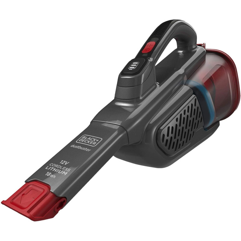 Black+Decker Cordless Dustbuster Handheld Vacuum Cleaner, 12 V, Titanium/Red, ‎BHHV315J-GB, 1 Year Warranty