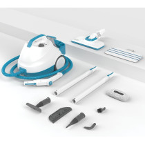 Black+Decker Pressurized Steam Cleaner With 8 Accessories, 2000W, 4 Bar, White/Blue, BHSMP2008-GB, 1 Year Warranty