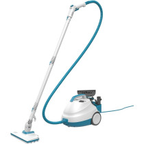 Black+Decker Pressurized Steam Cleaner With 8 Accessories, 2000W, 4 Bar, White/Blue, BHSMP2008-GB, 1 Year Warranty