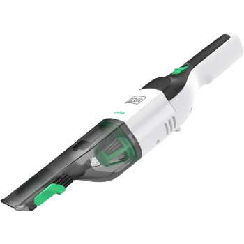 Black+Decker Reviva 7.2V 2Ah Cordless Eco Hand Vacuum Made From 50 Percentage Recycled Material With 100 Percentage Sustainable Packaging, Grey/White, REVHV8C-GB, 1 Year Warranty