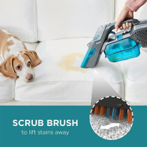 Black+Decker Cordless Spillbuster Portable Carpet Cleaner With Beater Bar For Solid And Liquid Mess, 12 V, 20 Air Watts Suction Power, Grey/Blue, â€ŽBHSB315J-GB, 1 Year Warranty