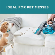 Black+Decker Cordless Spillbuster Portable Carpet Cleaner With Beater Bar For Solid And Liquid Mess, 12 V, 20 Air Watts Suction Power, Grey/Blue, â€ŽBHSB315J-GB, 1 Year Warranty