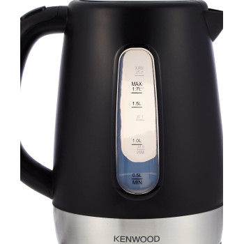 Kenwood 1.7L Cordless Electric Kettle 2200W With Auto Shut-Off And Removable Mesh Filter, Black/Silver, ZJP01.A0BK, 1 Year Warranty