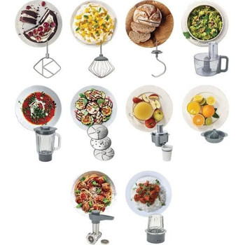 Kenwood Stand Mixer Food Processor Kitchen Machine Prospero Plus 1000W With 4.3L SS Bowl, K-Beater, Whisk, Dough Hook, Glass Blender, Meat Grinder, Food Processor, Juicer, Multi Mill, Silver, KHC29.W0SI, 1 Year Warranty