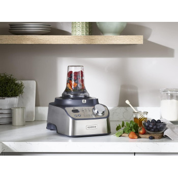 Kenwood Food Processor 1000W With Blender, Grinder Mill, Dual Metal Whisk, Dough Maker, Citrus Juicer, Express Serve/Salad Kitchen Scale/Weighing Tray, Silver, ‎FDM71.690SS, 1 Year Warranty