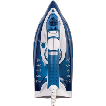 Kenwood Steam Iron 2600W With Ceramic Soleplate, Auto Shut-Off, Anti-Drip, Anti-Calc, Self Clean, Continuous Steam, Steam Burst, Spray Function, White/Blue, STP75.000WB, 1 Year Warranty