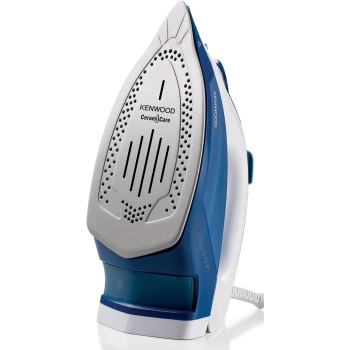 Kenwood Steam Iron 2600W With Ceramic Soleplate, Auto Shut-Off, Anti-Drip, Anti-Calc, Self Clean, Continuous Steam, Steam Burst, Spray Function, White/Blue, STP75.000WB, 1 Year Warranty
